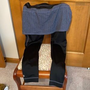 Athleta Suit Up Plaid 2 in 1 Tights w/ Skirt L